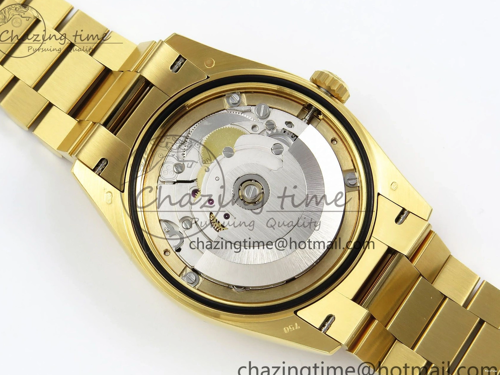 MiroTime 0324 Day Date 36 YG RAF Best Edition Brown Wave Dial on YG Bracelet A Effortless 1383